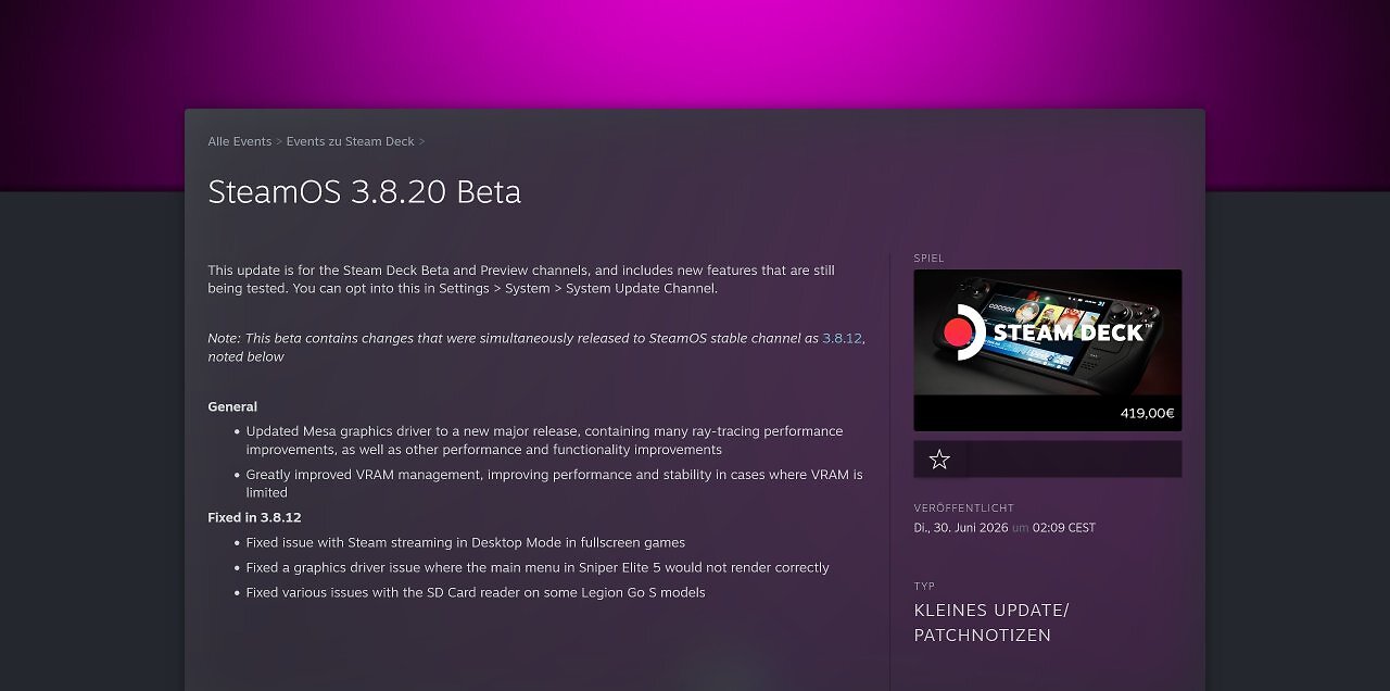 [01/07/2026] SteamOS 3.8.20 Beta Release Notes