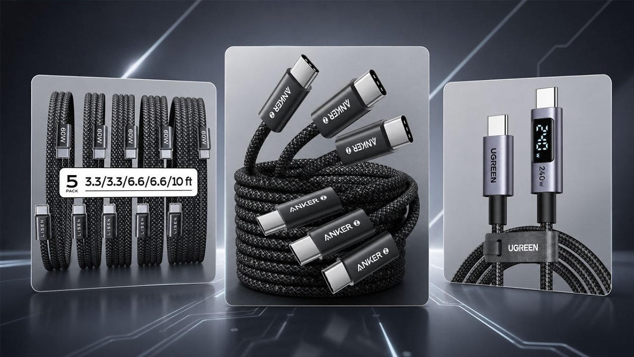 [14/07/2026] USB-C-Schnellladekabel von Lisen, Anker und Ugreen im Amazon-Angebot