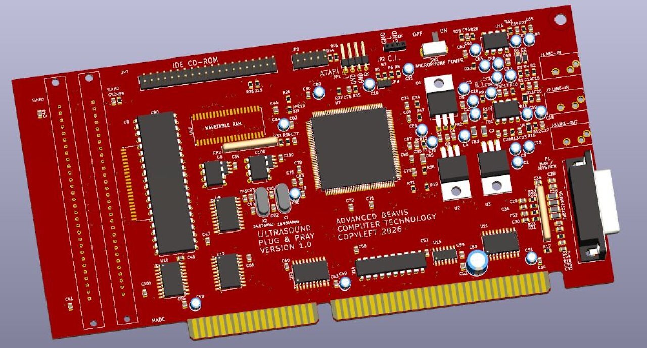 [15/07/2026] Soundkarten-Legende Gravis Ultrasound kehrt als Open-Source-Entwurf für Retro-PCs zurück.