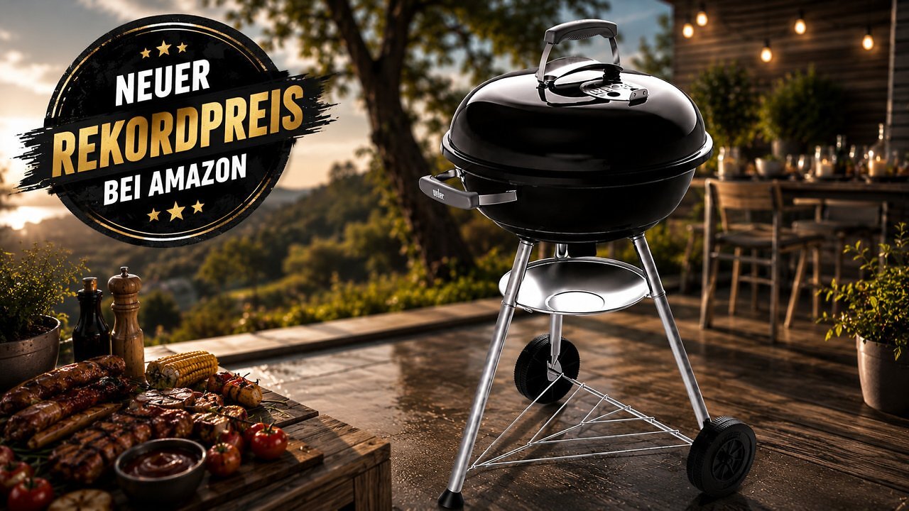 [01/07/2026] Rekordpreis für den Grill-Klassiker: Weber Compact Kettle fällt bei Amazon auf 101,70 € befristet