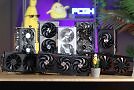 Mehrere Custom-Designs der Radeon RX 9070 und 9070 XT.