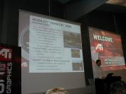 Die Mobility Radeon 9600 Präsentation auf der CeBIT.