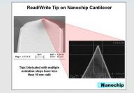 Diese Elektronenmikroskop-Aufnahme zeigt eine der Messspitzen. (Bild: Nanochip)