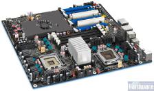 [b]Skulltrail[/b]: Intels D5400XS verfügt über zwei CPU-Sockel und vier Grafikkartenslots (Bild: Intel]