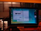 [b]Hybrid SLI mit 9800GX2[/b]: Foxconn präsentiert ein entsprechendes System (Bild: PCGH)