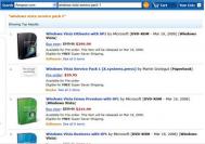 Hinweis auf Vista mit SP1 bei Amazon.com