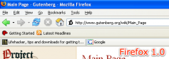 So sah die Bedienoberfläche des Firefox 1.0 aus.
