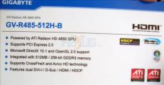 Die technischen Daten der Radeon HD 4850 von Gigabyte. (Bild: hexus.net)