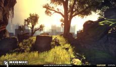 [b]Bionic Commando[/b]: Capcom zeigte in einer Präsentation auf dem Nvidia Editor's Day das Remake des Klassikers. Extreme Sichtweiten und schnelles Nachladen der detaillierten Levelstrukturen standen ganz oben auf der Prioritätenliste. Nebenher gab es auch ansehnliche Partikeleffekt zu bestaunen, welche wie das Streaming-System durch DirectX 10 beschleunigt wurden. Als Bonus gibt es noch einige Concept-Arts am Ende der Bildergalerie. (Bild: Capcom)