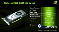 Diese offenbar von Nvidia stammende Folie zeigt ausführlich die Eckdaten der Neuauflage der Geforce 9600 GSO. (Bild: Expreview.com)