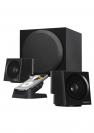 Die Kabelfernbedienung des günstigen 2.1-Sets Inspire T3200 wartet mit einer Halterung für MP3-Player auf. (Bild: Creative)