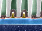 Zwei Transistoren in Silicon On Insulator Technologie auf einer IBM Power6 CPU