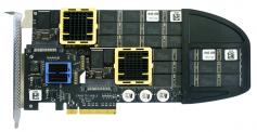 Das Iodrive Duo wird in einen PCI-Express-Slot gesteckt.