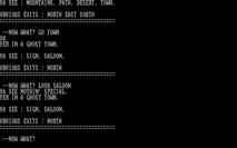 Lost Dutchman's Gold, 1982: Ein Textadventure und das erste Western-Spiel für DOS-Systeme.