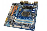 Mit dem GA-P55M-UD4 stellt Gigabyte das erste Micro-ATX-Mainboard für Intels kommende Lynnfield-Generation (Core i5) vor. (2)