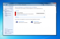 Windows 7 Wartungscenter: Obwohl alle Meldungen abgeschaltet sind, zeigt das Wartungscenter per Popup in der Taskleiste an, dass ein Problem vorliegt. 