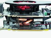 Radeon HD 5770 Referenzkühhler neu (unten), HD 5750 zum Vergleich (oben)
