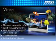 Der Wind Top AE2420 3D hat ein 120-Hertz-Display und kann 3D-Bilder darstellen.