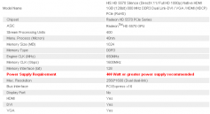 Technische Spezifikationen der HIS Radeon HD 5570 Silence