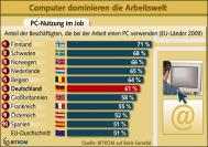 Bitkom-Studie: 61 Prozent der Berufstätigen arbeiten mit einem PC - Diagramm