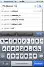 Google Instant auf dem Apple iPhone.