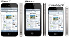 So könnten das iPhone 5 und iPhone Nano im Vergleich zum iPhone 4 aussehen.