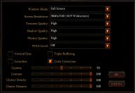Diablo 3 Grafikmenü
