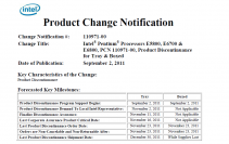 Intel: Pentium E6800, E6700 und E5800 eingestellt