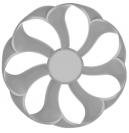 Dieser neue Flügelform stellt eine von vier getesteten Prototypen des bionischen Lüfters dar.
