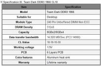 Team Dark DDR3 1866 CL10