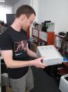 Daniel mit seinem neusten Schätzchen. Das Streacom FC8 Evo ist ein Gehäuse, das besonders für den Einsatz von Passiv-Systemen geeignet ist. Er ist übrigens auch einer der überlebenden Gamescom-Veteranen.