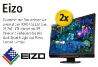 Zusammen mit Eizo verlosen wir zweimal den FORIS FS2333. Das 23-Zoll-LCD arbeitet mit IPS-Panel und verbessert das Bild dank Smart Insight und Power Gamma sichtbar. 