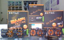 Zotac Geforce GTX 680 AMP, GTX 660Ti AMP und GTX 660 AMP (von links nach rechts)