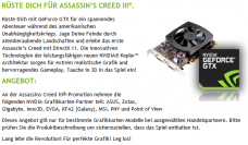 Beim Kauf einer Geforce-Grafikkarte kostenlos Assassin's Creed 3 erhalten