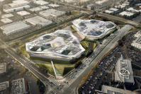 Nvidia baut neues Hauptquartier: Ein Dreieck für die Dreicksbeschleuniger (1) [NVIDIA Aerial Final (Copyright: Gensler and Kilograph)]