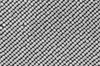 Das Bild zeigt die magnetischen "inseln", welche die HGST-Labore mit Hilfe von Nanotechnik und Selbstaufbauenden Molekülen erreicht hat. Die Dichte beträgt 1,2 Billionen Punkte pro Quadratzoll (~= 645 mm²)