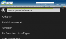 Windows 8.1 Build 9471 zeigt bisher unbekannte Änderungen (im Bild: Die untere Leiste mit den drei Punkten geöffnet, wie sie in WIndows Phone 8 vorkommt)