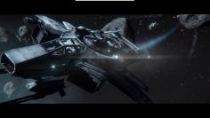 Eine Szene aus dem Werbeclip zur Hornet F7C, dessen fantastische Grafik mit der Spiele-Engine erstellt wurde und der maximalen Qualität des Gameplay bei Erscheinen des Spiels entsprechen soll.