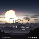 Dieses offizielle Bild verspricht ein fantastisches Display für das Oppo Find 7.