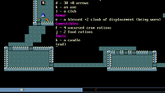 Nethack läuft auch in Version 5.0.0 weiterhin unter MS-DOS. Das Bild zeigt einen Screenshot der Version mit grafischem Tile-Set.