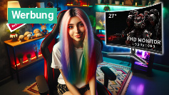 CRUA Curved Gaming-Monitor 27 Zoll 180Hz
