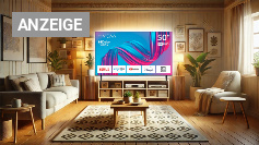 DYON Movie Smart 50 VX - 50 Zoll (126 cm) Fernseher (4K Ultra-HD Smart TV, Triple Tuner (DVB-C/-S2/-T2), App Store, Prime Video, Netflix, YouTube, DAZN, Disney+) [Mod. 2024] Amazon Angebot