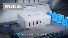 <strong>Topseller-Ladegerät für alle Geräte: </strong>100W USB-C-Ladegerät mit 6 Ports für <strong>15,99 Euro </strong>im Angebot