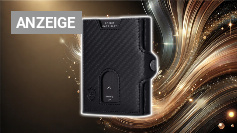 VON HEESEN Slim Wallet mit Münzfach &amp;amp; RFID Schutz - Geldbörse Herren &amp;amp; Damen - Kartenetui Kreditkartenetui - Mini Portmonee Geldbeutel Portemonnaie klein Carbon-Schwarz, Amazon Angebot