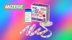 WiZ RGBIC LED Lightstrip - 5 m, 16 Mio. Farben + Weißtöne, dynamische Lichtszenen, verbindet sich mit Ihrem WLAN, Sprach- / App-Steuerung, funktioniert mit Google Home, Alexa und HomeKit Amazon Frühlingsangebot