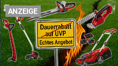 Kurz stößt Amazon Einhell klar billiger als andere ab: Nr. 1 Strauchschere, 36V Rasenmäher, Heckenschere und mehr (1)