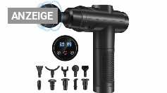 Dank Rabatt nur 30€: Massagepistole mit 10 Köpfen Verkaufshit bei Amazon