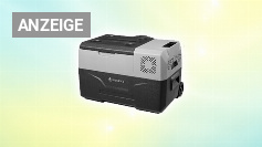 Juskys Kompressor Kühlbox 30 Liter 12/24/230 V für Auto, Lkw, Reisemobil, Camping - Mini Kühlschrank kalt &amp;amp; warm - Kompressorkühlbox Steckdose - Grau [Energieklasse D] Amazon Angebot