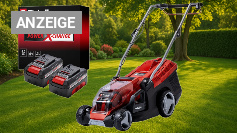 <strong>Tiefstpreis-Deal fast 80 € billiger:</strong> Amazon feuert <strong>Einhell 36V Rasenmäher </strong>mit <strong>Akku-Doppelpack </strong>raus
