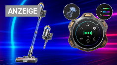 <strong>Dyson-Klon</strong> räumt Amazon leer:<strong> Akku-Staubsauger </strong>mit <strong>Display</strong>,<strong> 65 Min Laufzeit </strong>für <strong>142,49 € </strong>–<strong> </strong>über <strong>4.000 Mal bestellt</strong>